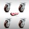 Service Caster 4 Inch SS Maroon Polyurethane Wheel Swivel Top Plate Caster Set SCC-SS20S414-PPUB-MRN-4 - alternate 4
